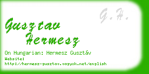 gusztav hermesz business card